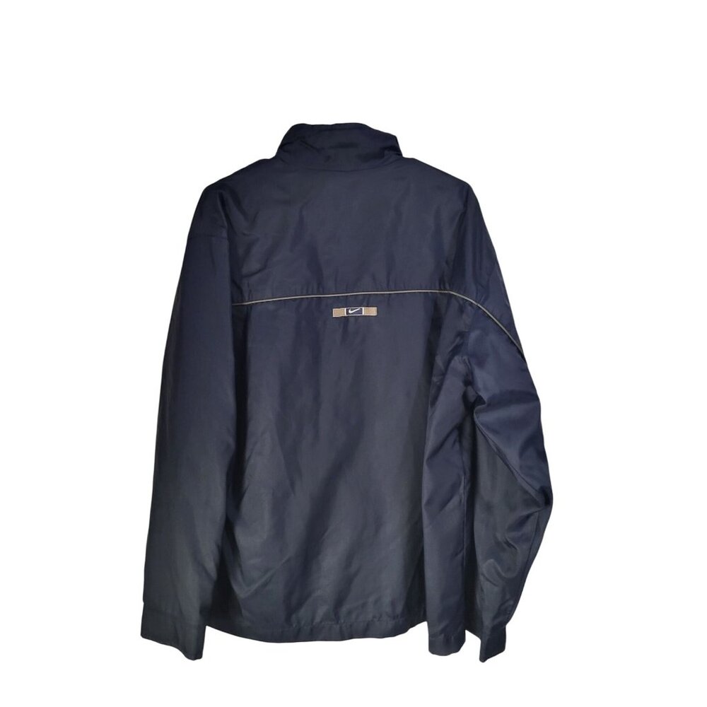 NIKE Men's M Navy Blue Windbreaker Full Zip Jacket VTG 90's Coach Track 920220 - Picture 2 of 12